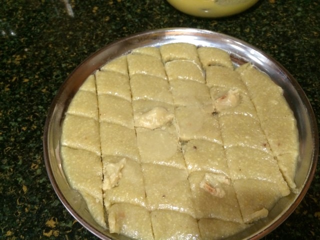 Kaju Katli - failed attempt it was more of a fudge consistency so I ended up making balls/ladoos and eating them :)