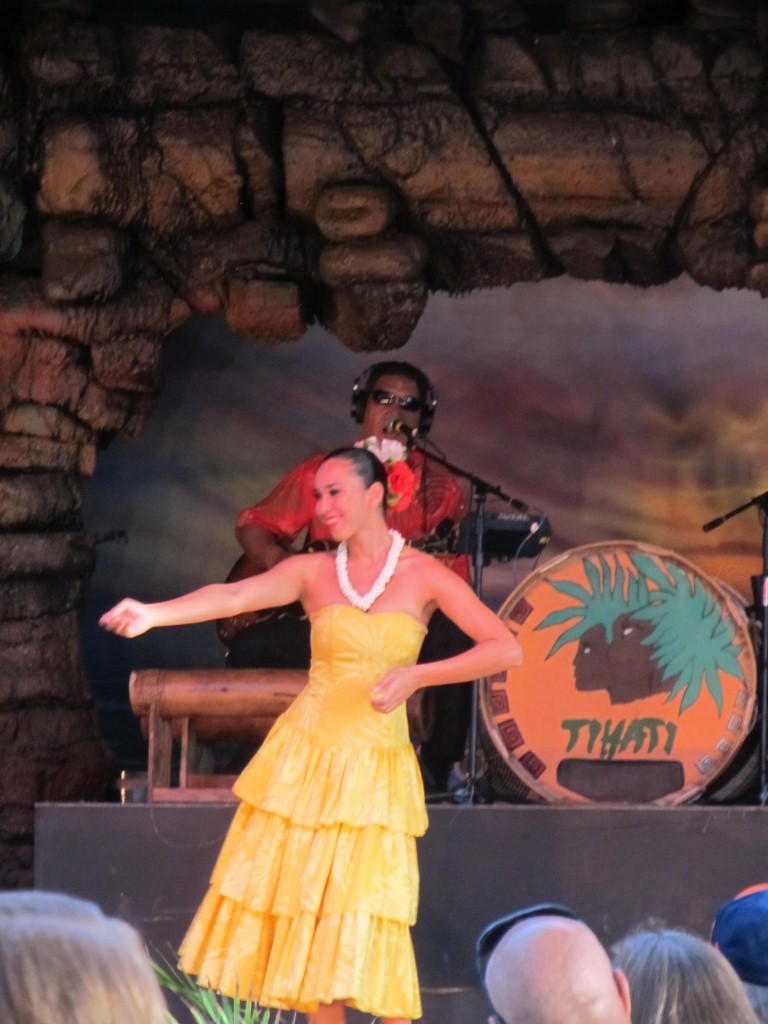 Dancer performing one of the traditional Polynesian dances