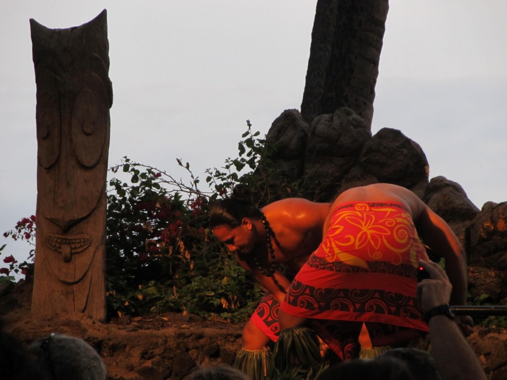 Cooking food(pig) underground  traditional Polynesian style 
