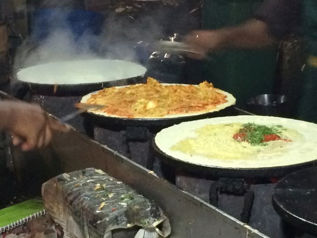 Dosa in the making near the infamous Mithibai college