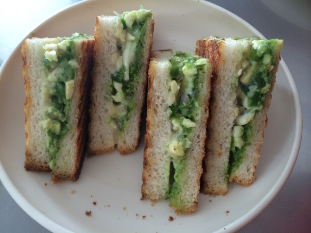 Yummy cheese corn chilli grilled sandwiches