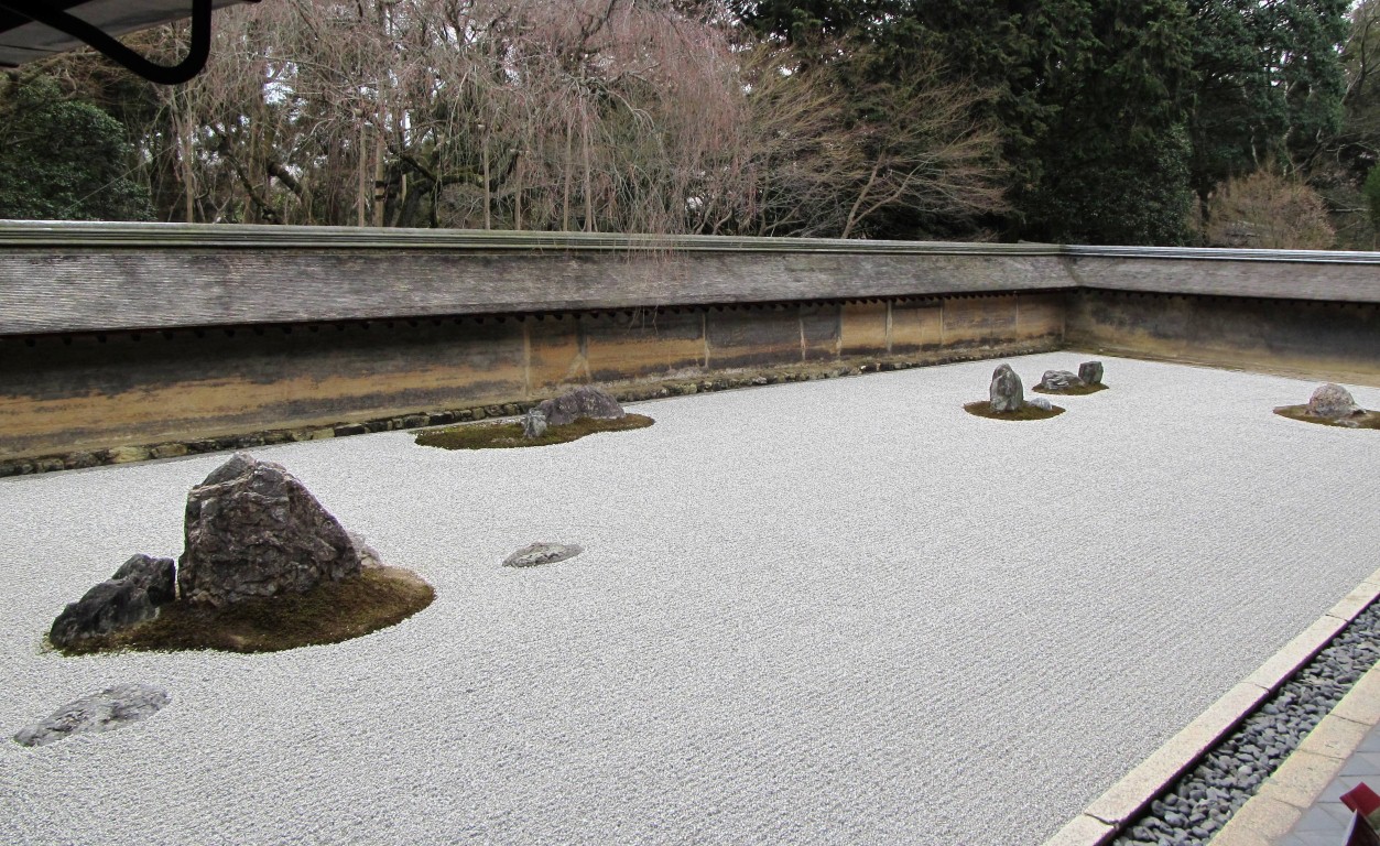 The Ryoan-ji zen garden for meditation