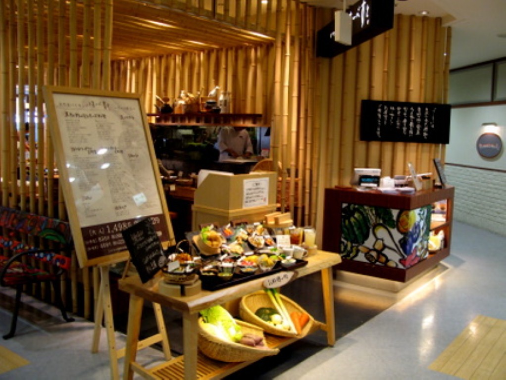 The entrance of the restaurant