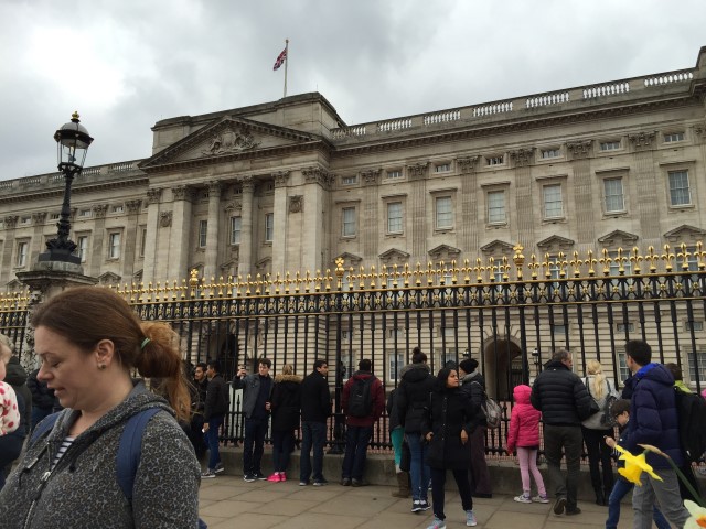 Buckingham Palace and a random person photo-bombing my pic :(