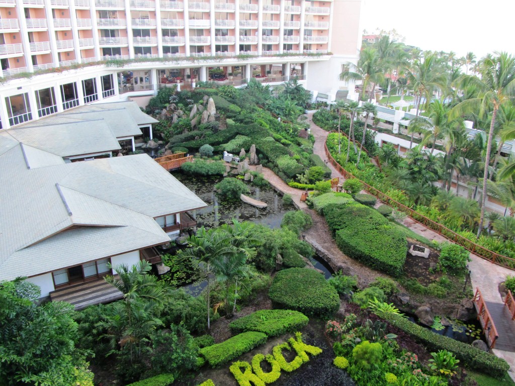 The garden below our room