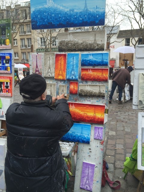 An artist at work