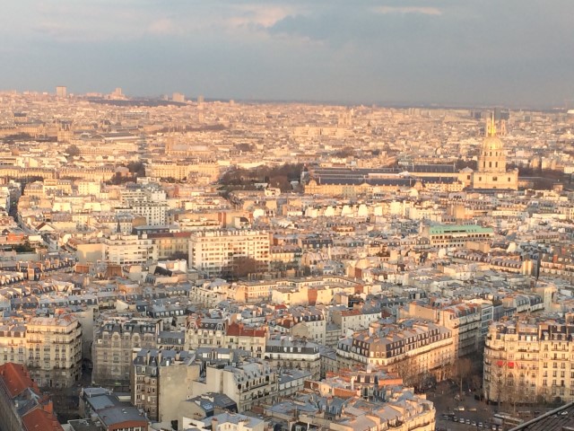 View from the topmost floor of the Eiffel tower