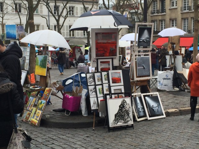 The artists on the street at Montmarte