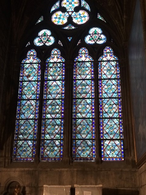 Stained glass windows in the cathedral
