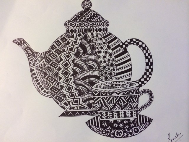 Zentangle teapot